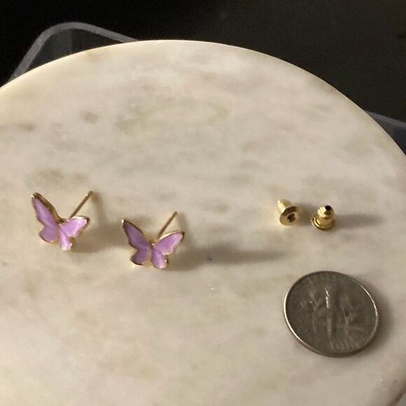 Stud Earrings butterfly - Picture 2 of 2